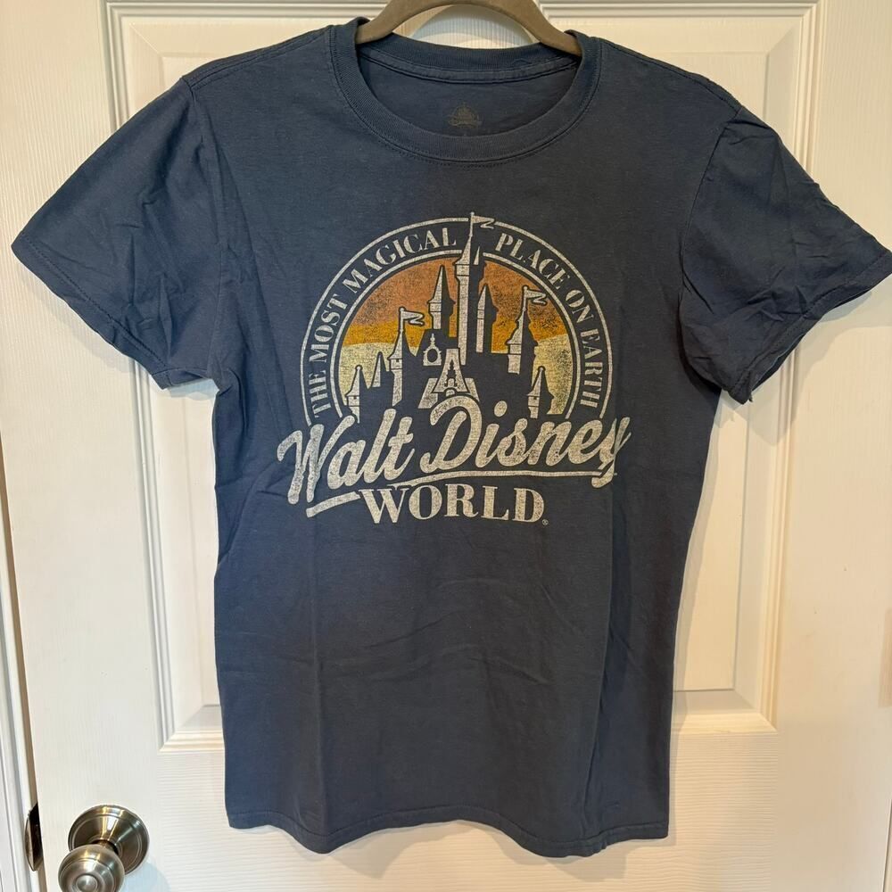 Walt Disney World Castle Tee Blue Small